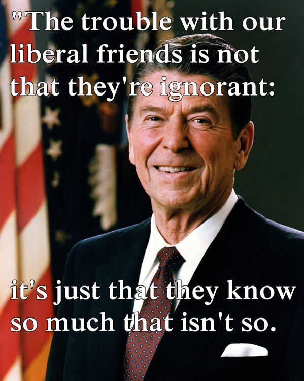 liberal friends reagan meme