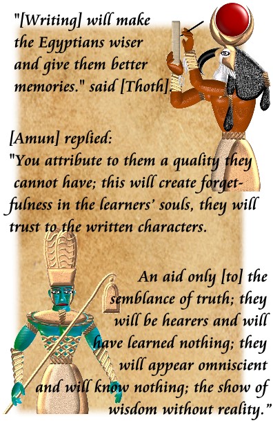 thoth and amun writing